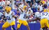 LSU QB Michael Van Buren (Photo: © SCOTT CLAUSE / USATODAY Network / USA TODAY NETWORK via Imagn Images)
